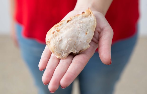 A portion of cooked chicken