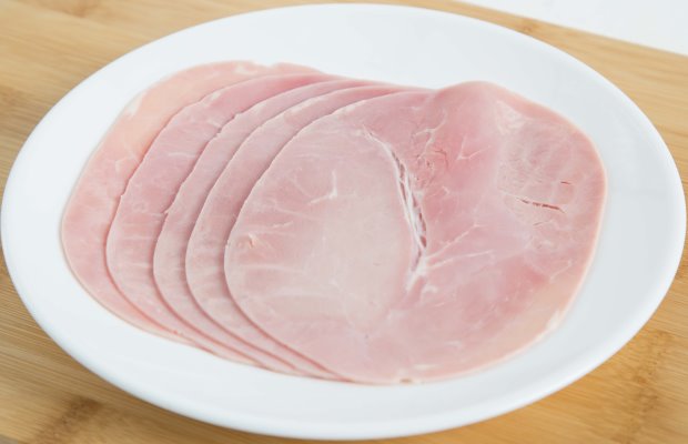 A portion of cut ham