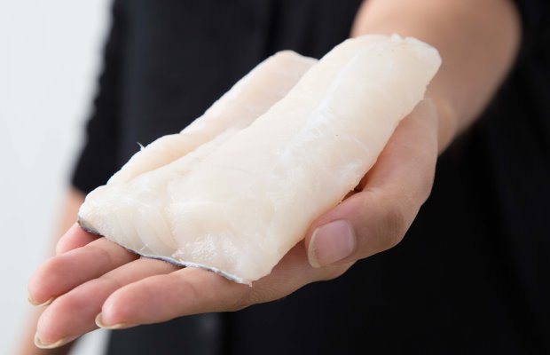 A portion of white fish