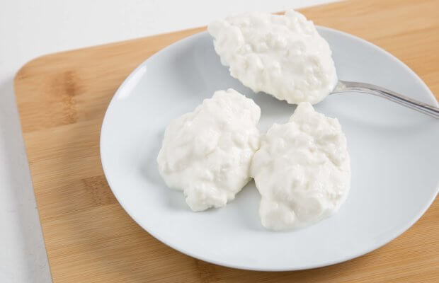 One portion of cottage cheese