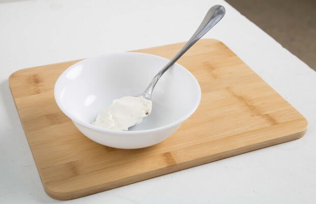 One portion of cream cheese