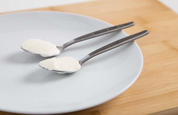One portion of creme fraiche