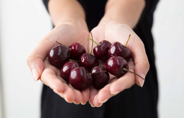 A portion of cherries