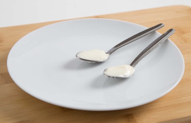 A portion of low fat creme fraiche