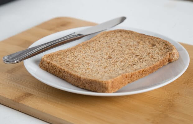 One slice of brown bread