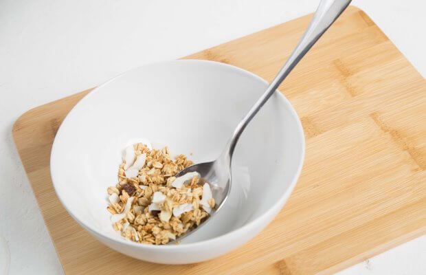One portion of granola