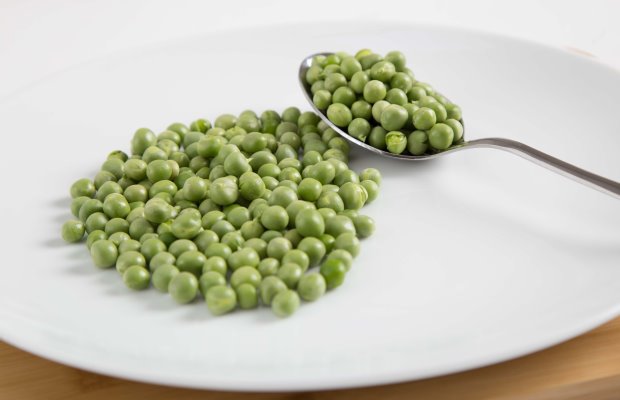 A portion of peas
