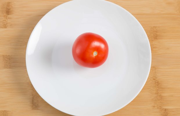A whole tomato