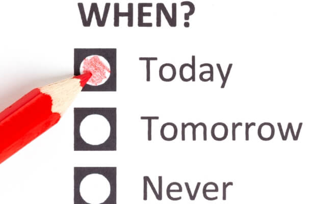 Ticking a box to start today - Motivation