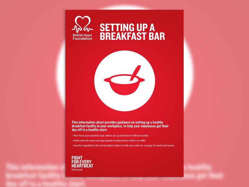 Health at Work - Setting up a breakfast bar - BHF