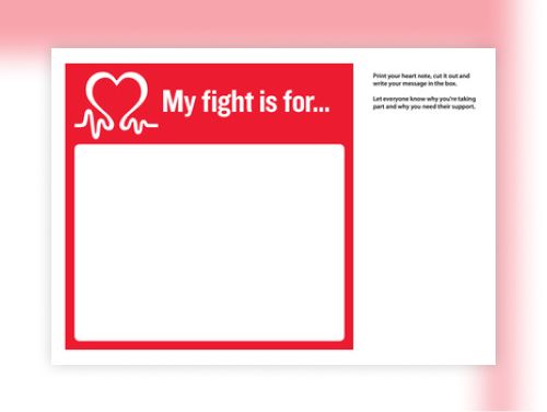 Heart note - raising funds to power life saving research|BHF - BHF