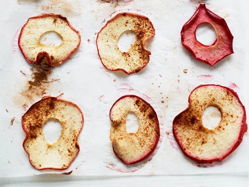 Cinnamon spiced apple rings