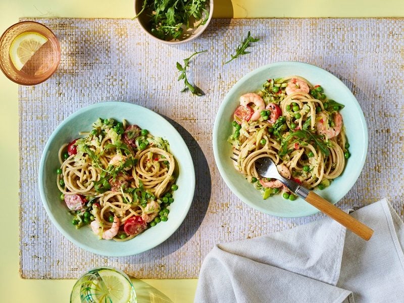 Creamy prawn pasta