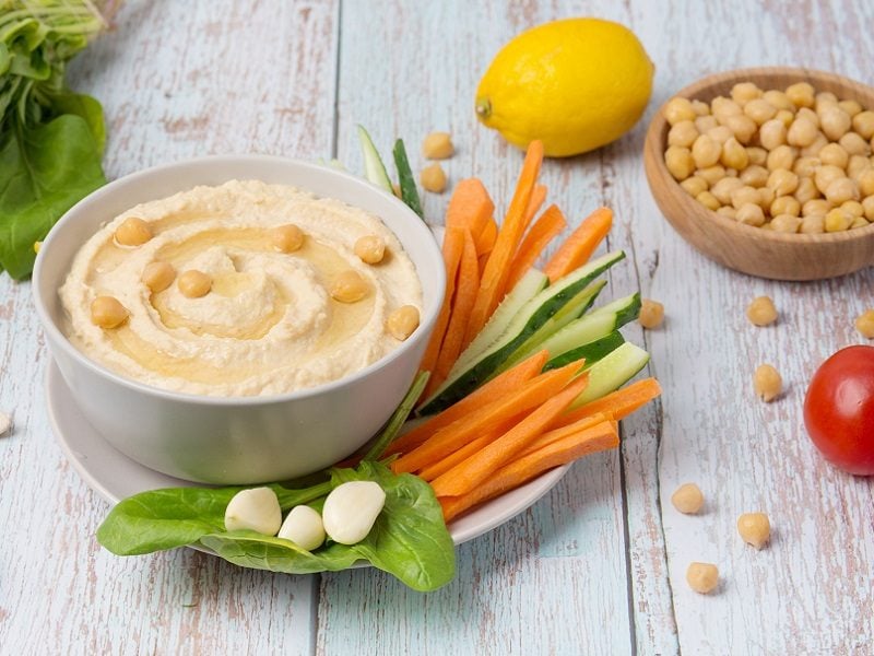 Hummus with vegetable crudites