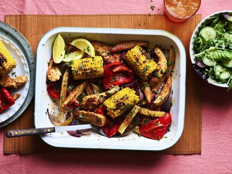 Portuguese-style chicken and chips