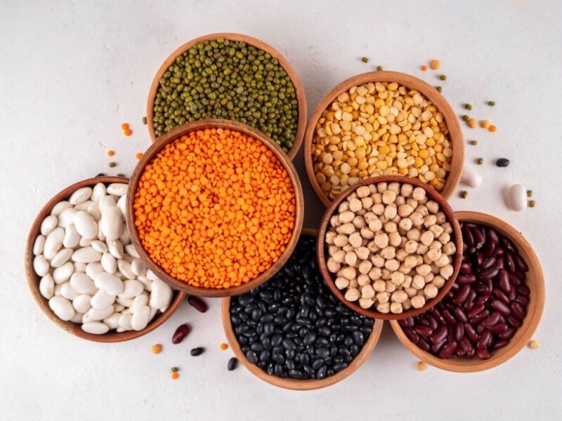 Roasted vegetable and chick pea salad