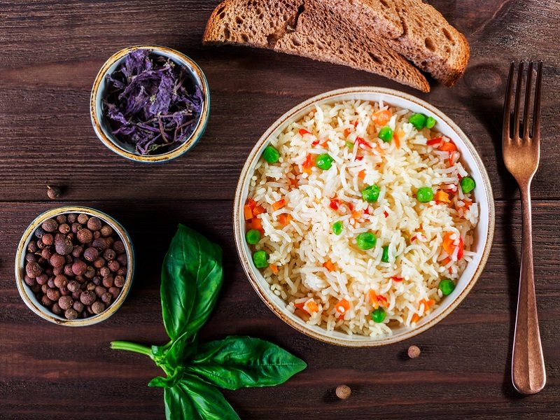 Special vegetarian stir-fried rice