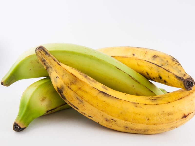 Spicy plantains and spinach