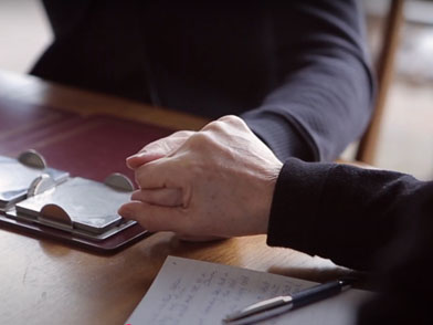 A couple holding hands