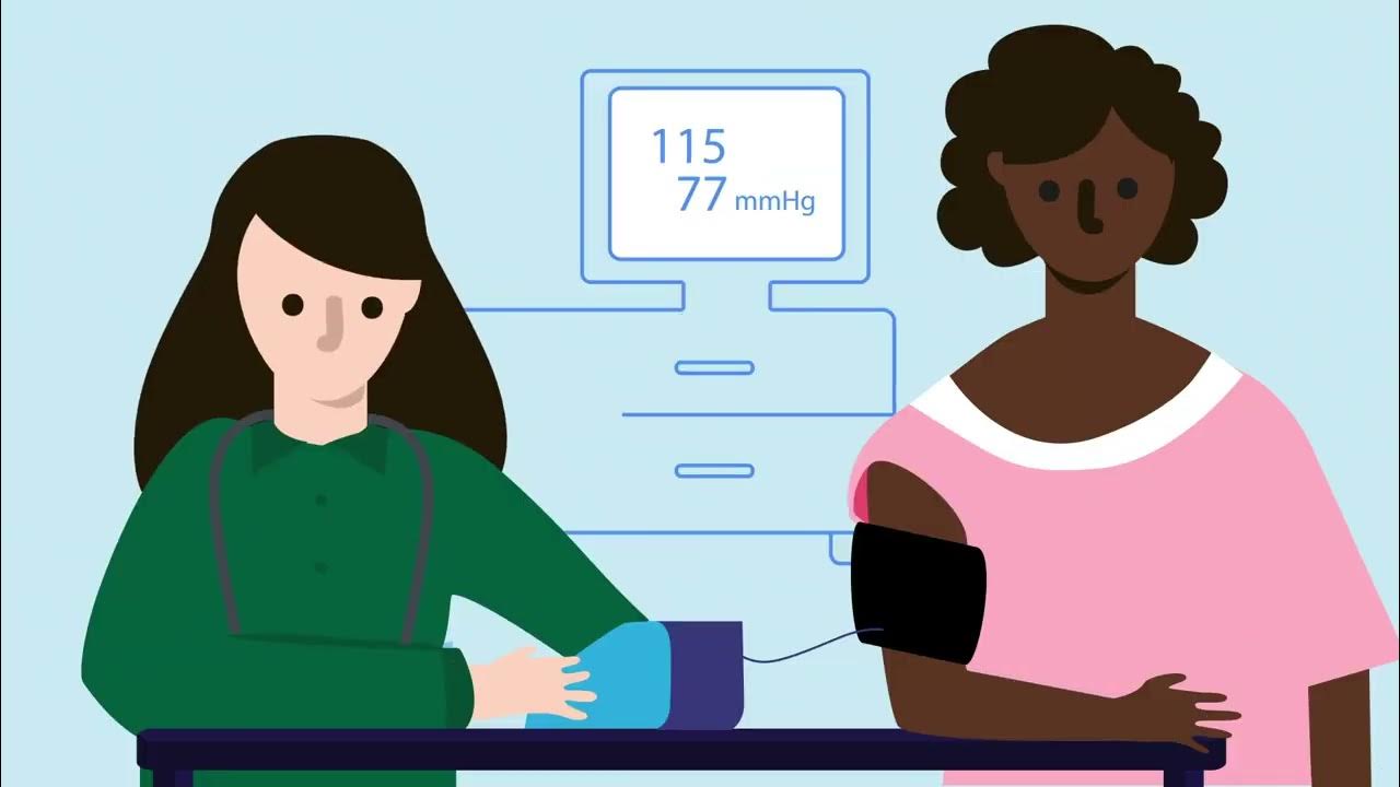 A doctor doing a blood pressure test on a patient.