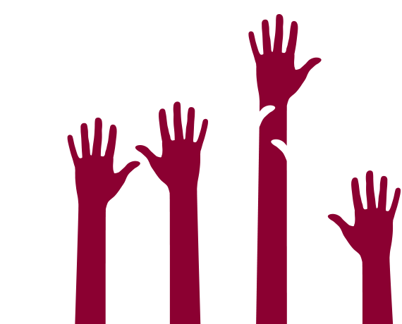 Graphic of hands reaching up