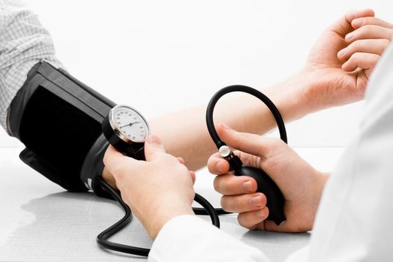 Blood pressure cuff reading