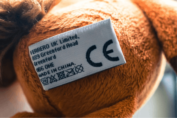CE marking on teddy bear
