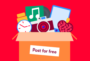 Illustration box with charity donations