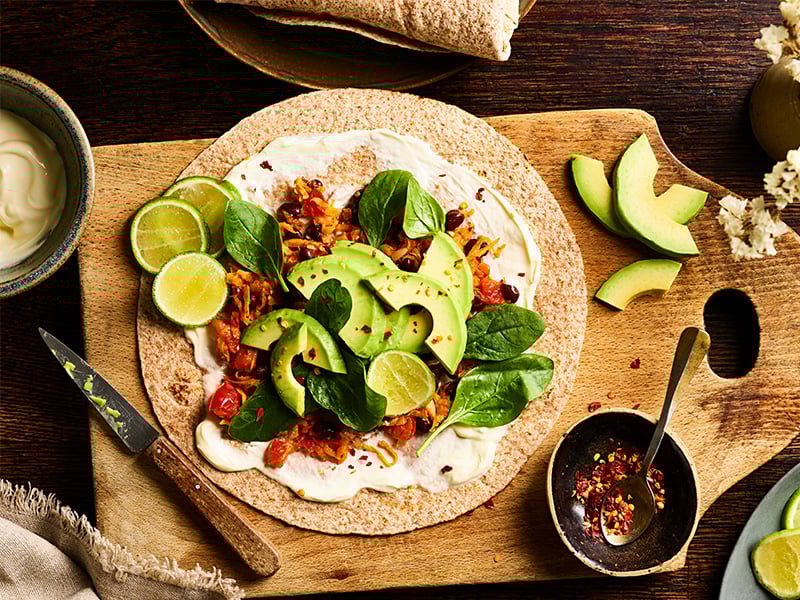 Black-bean burritos recipe