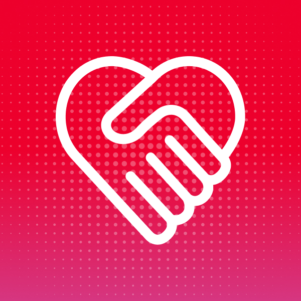 Two hands in the shape of a heart