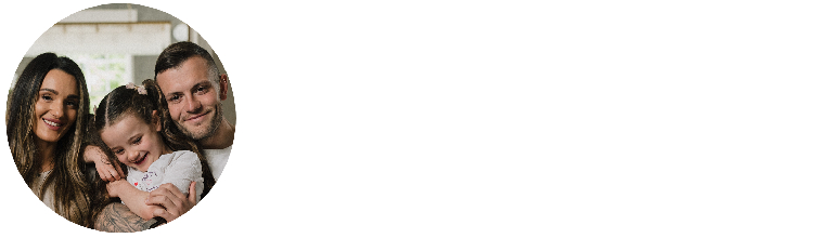 Jack Wilshere with Andriani and daughter Siena