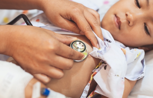 child undergoing examination