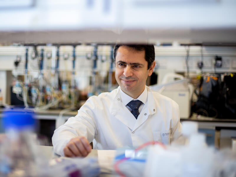 BHF researcher in a lab