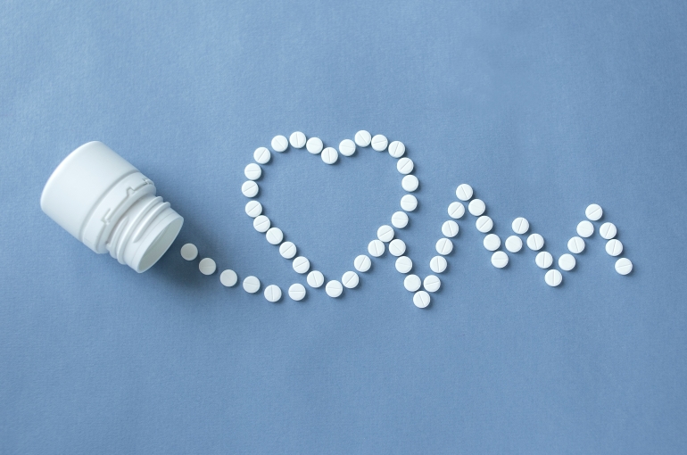 pills in shape of heart