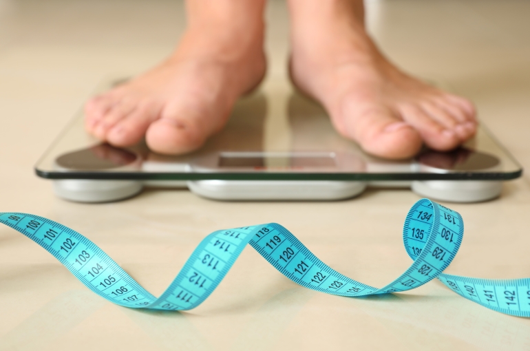 feet on scales