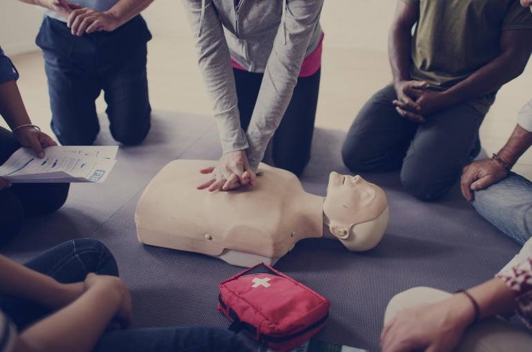 CPR training session