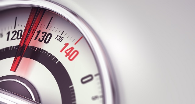 A set of bathroom scales