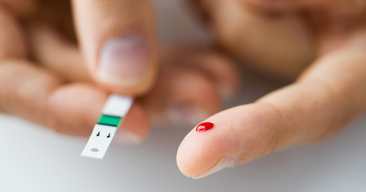 A diabetes blood test