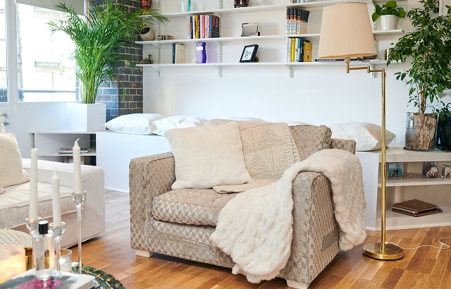 June's BHF silver armchair in her living room