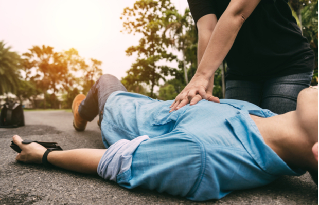 person receiving CPR