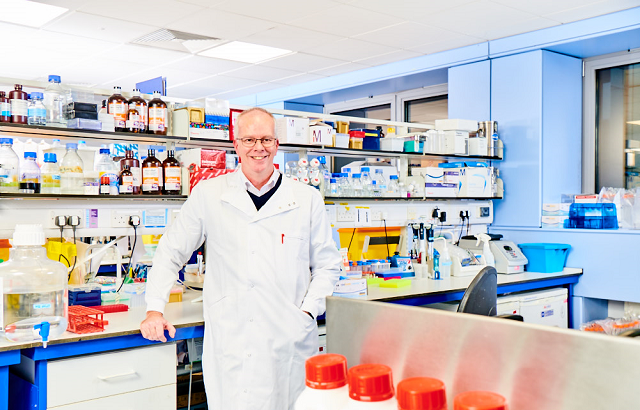 Professor James Leiper in his lab
