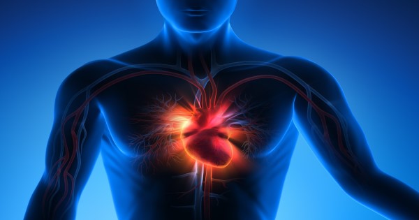 3D illustration of a heart attack