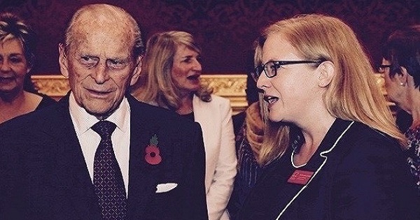 HRH The Duke of Edinburgh with our chief executive Dr Charmaine Griffiths