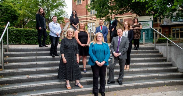 Fellows at the University of Leeds with BHF Chief Executive Charmaine Griffiths and University of Leeds colleagues Louise Bryant and Nick Plant