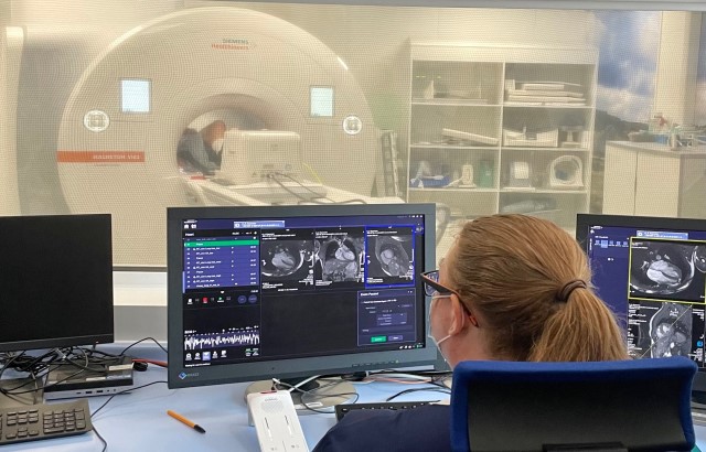 The new MRI scanner facility at Glenfield Hospital in Leicester