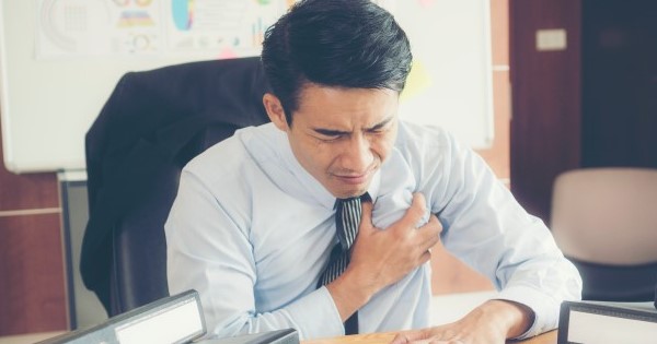 Man having a heart attack