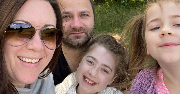 Nesbitt family photo (L-R): Gemma, Darren, Rosie, Rosie's younger sister