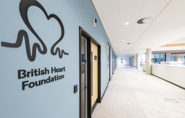 Photograph showing BHF lab space in the newly opened Cambridge Heart and Lung Institute