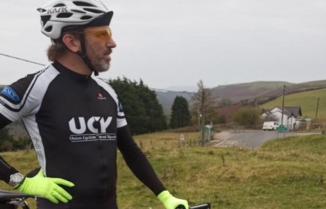 Gethin Davies-Jones is taking part in the study. He is pictured on his bike.