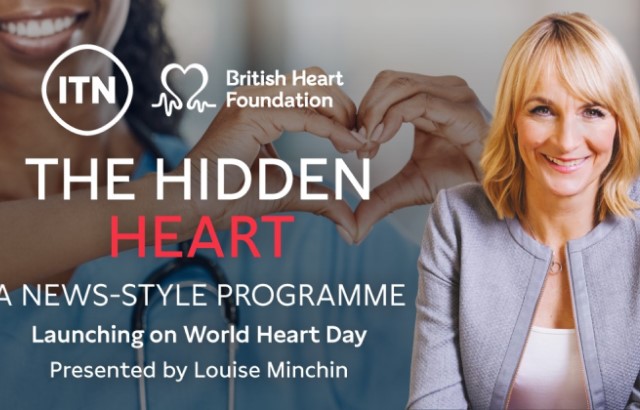 ITN poster for Hidden Heart programme with presenter Louise Minchin